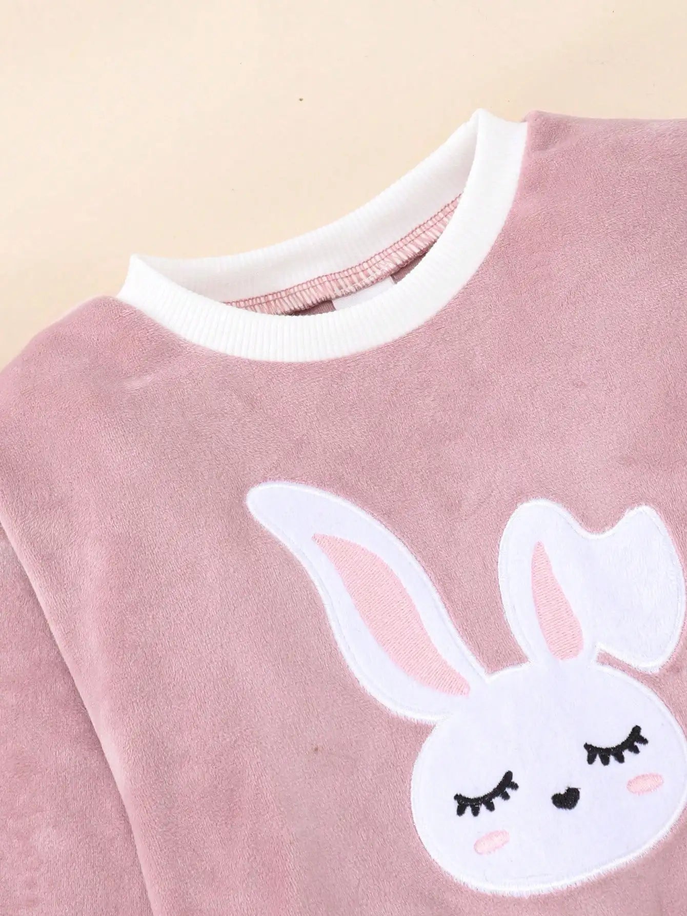 A Sweet And Cute Rabbit Embroidery Set for Baby Girls - Cotton - Padded Jacket And Vest w/pants (3 - Piece Set) - silverfoxgoods